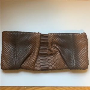 COPY - Jalda Python Clutch.   New.  Never carried!